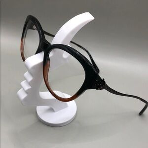 Coach Black Amber Glitter Gradient Frame Glasses HC6093 5490 52-17-135 Cat Eye